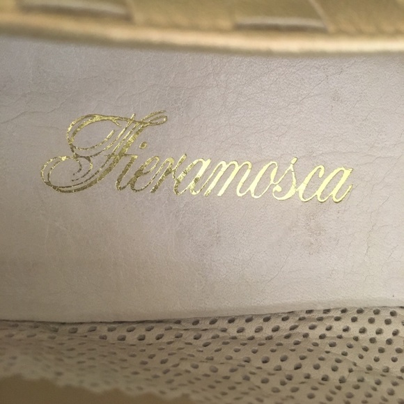 Gold Soft Woven Leather Italian ‘driving’ Flats - NWOT - Picture 4 of 4