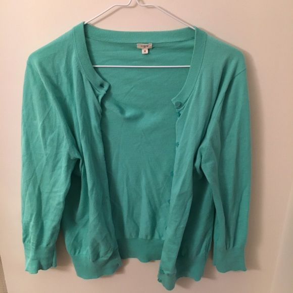J. Crew Teal Cardigan - Picture 1 of 4