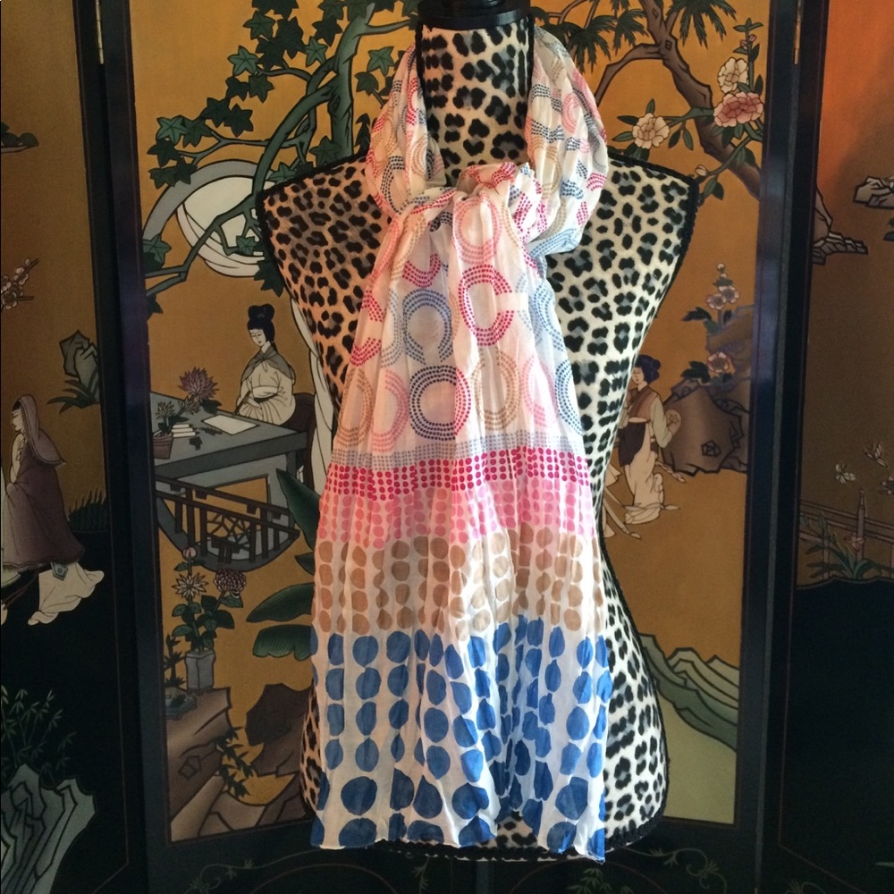 Coach polka dot scarf