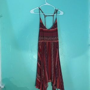 Hollister red patterned sun dress