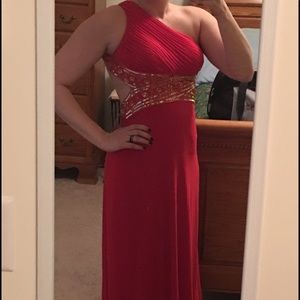One shouldered Red Dress NWT
