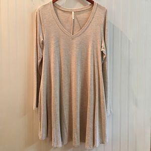 Taupe Dress with Pockets
