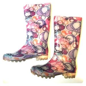 COACH POPPY RAIN BOOTS: SIZE 7