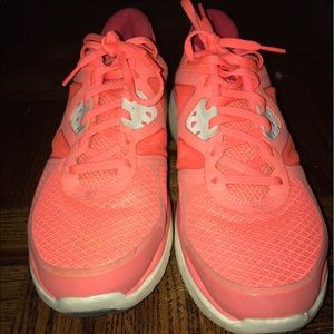 Nike orange lunarlon running sneakers