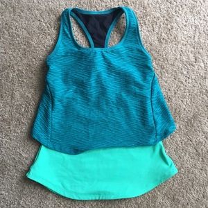 Pearl Izumi Teal Tank Top with Built in bra