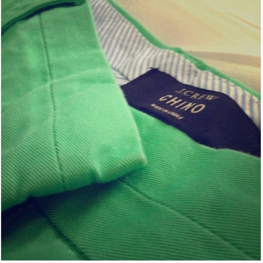 J. Crew 5" Chino Short in green