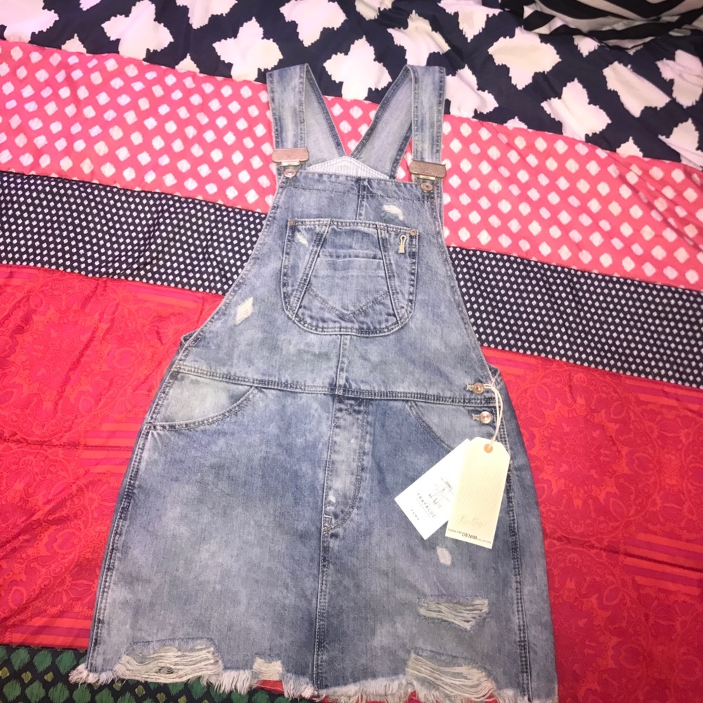 Zara Demin Overall Skirt