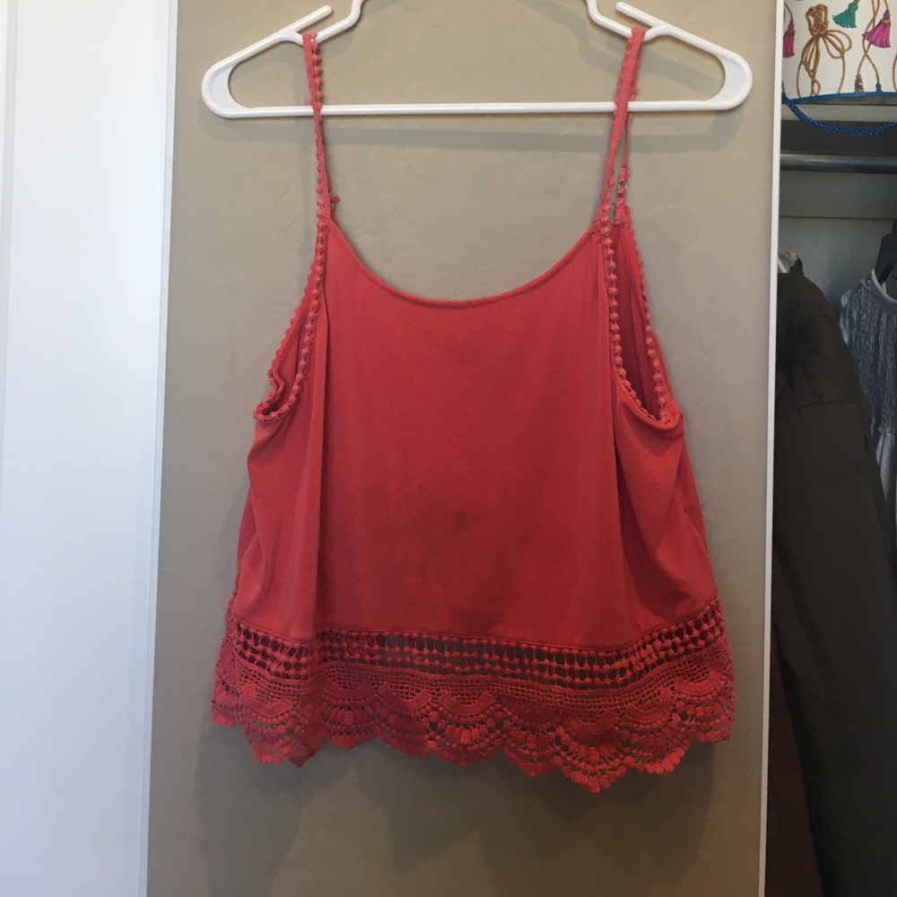 Coral crop top