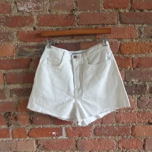 American Apparel Vintage Denim Fringe Short