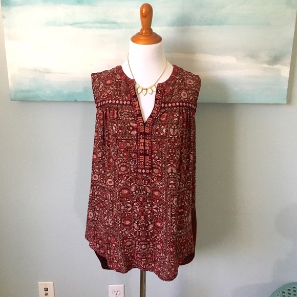SOLD in Bundle !!!! Anthropologie Tank Mixed Media - Picture 2 of 6