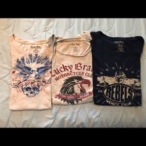 3 Lucky Brand Tees