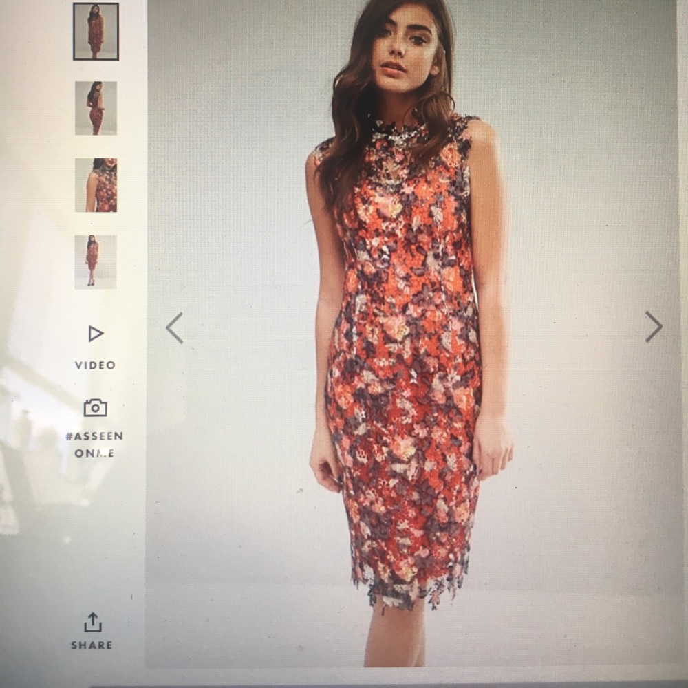 high neck midi lace dress