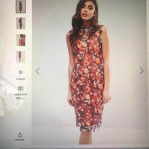 high neck midi lace dress