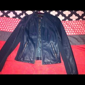 Express Royal Blue Leather Jacket