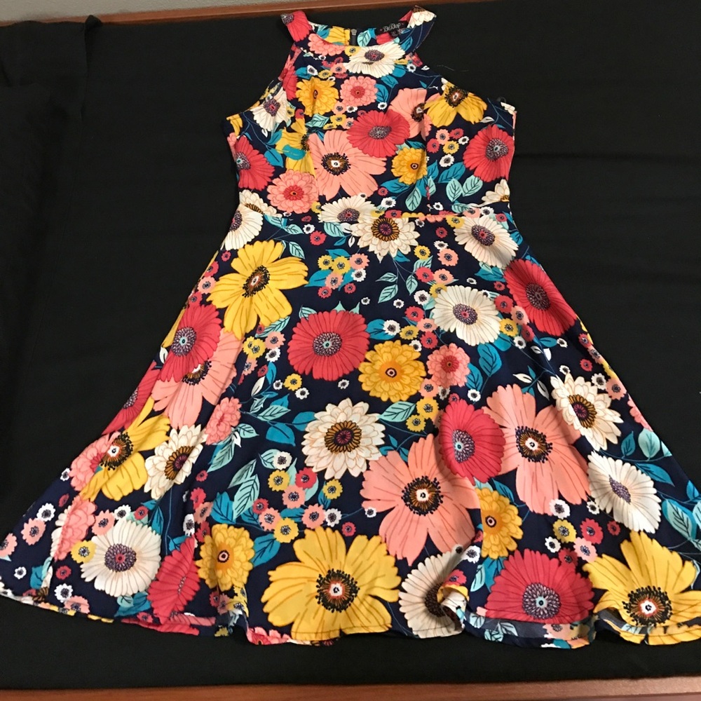 Floral HalterNeck Dress