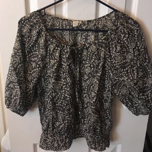 Anthropology Floral Blouse