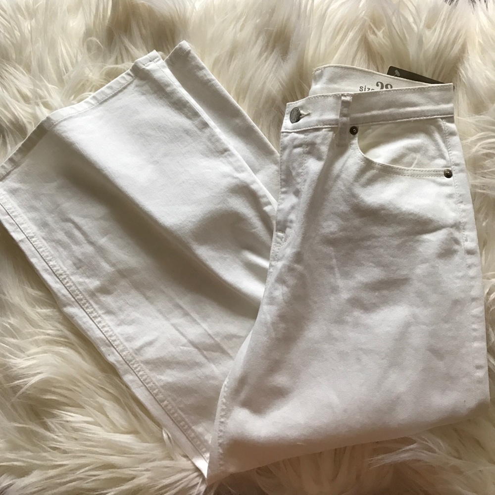 JCrew white wide-leg jeans (size 28) NWT