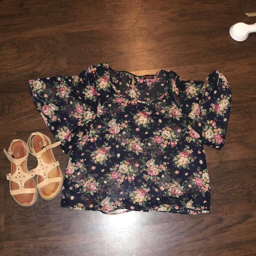 Floral print top