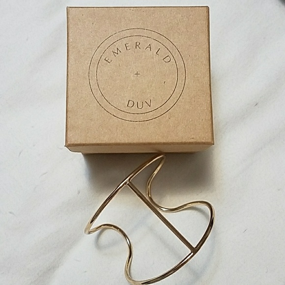 Emerald And Duv Cuff Bracelet/New - Picture 2 of 4