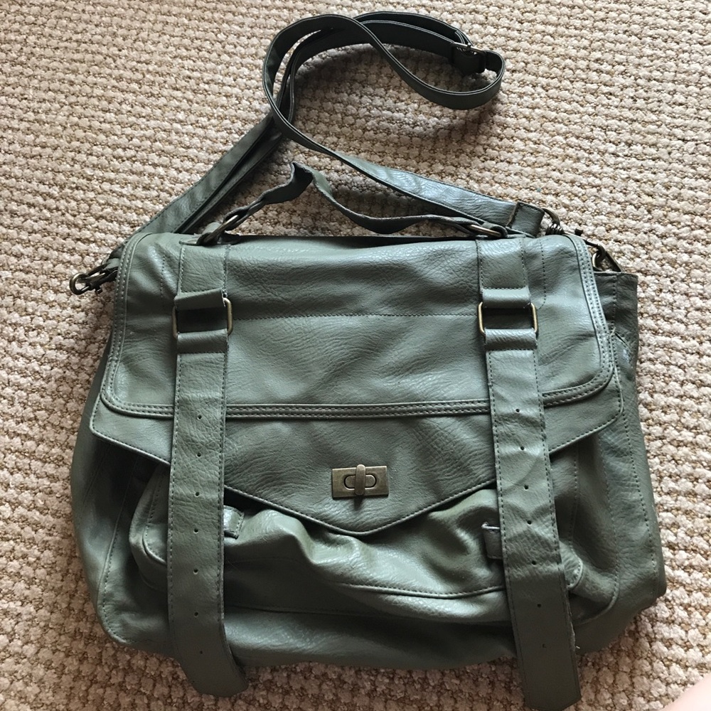Olive green messenger bag