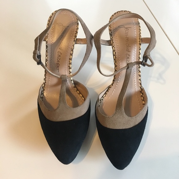 Jean-Michel Cazabat Zelia Suede T-Strap Pump - Picture 3 of 5