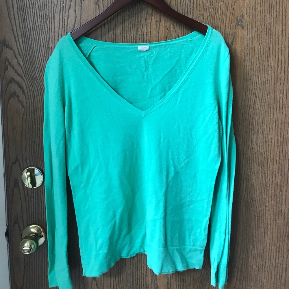 Green sweater from j crew