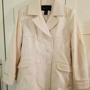 Ivory colored peacoat by Moda International