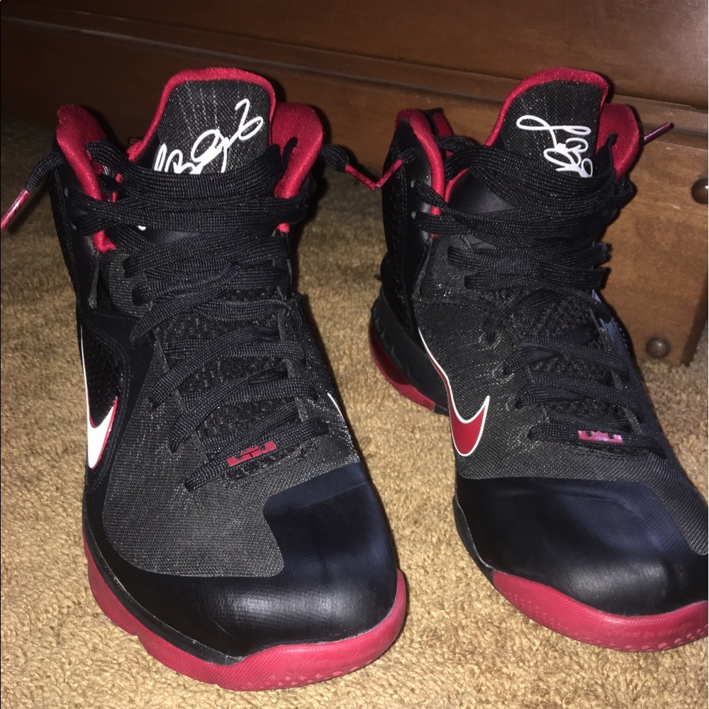 Nike lebron 9 bred red black VNDS rare steal 11 6