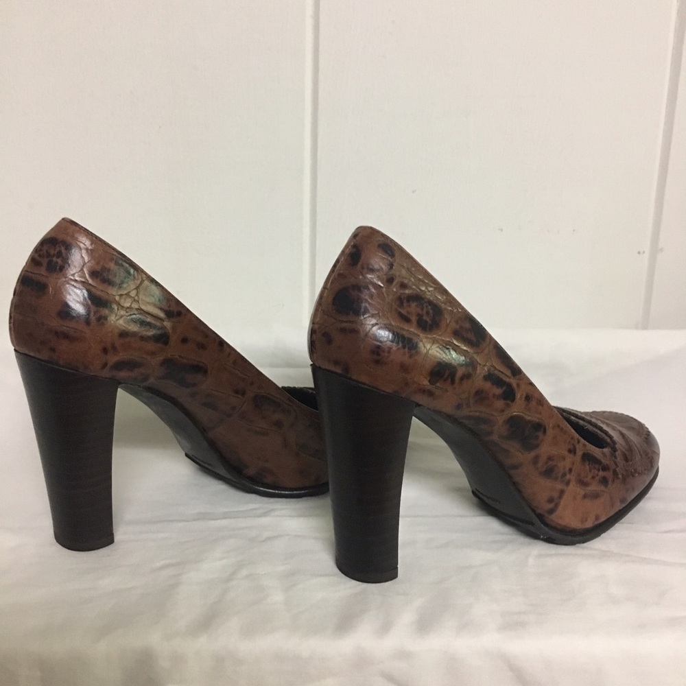 Stuart Weitzman Croc High Heel Loafers - image 6