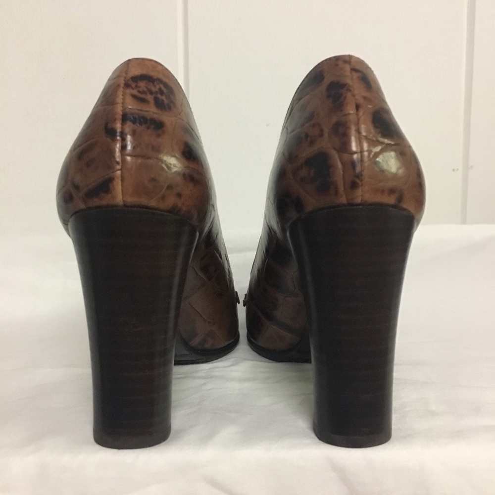 Stuart Weitzman Croc High Heel Loafers - image 7