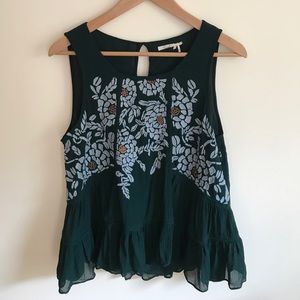 Anthropologie Embroidered Blouse