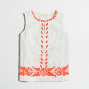 Jcrew embroidered shell
