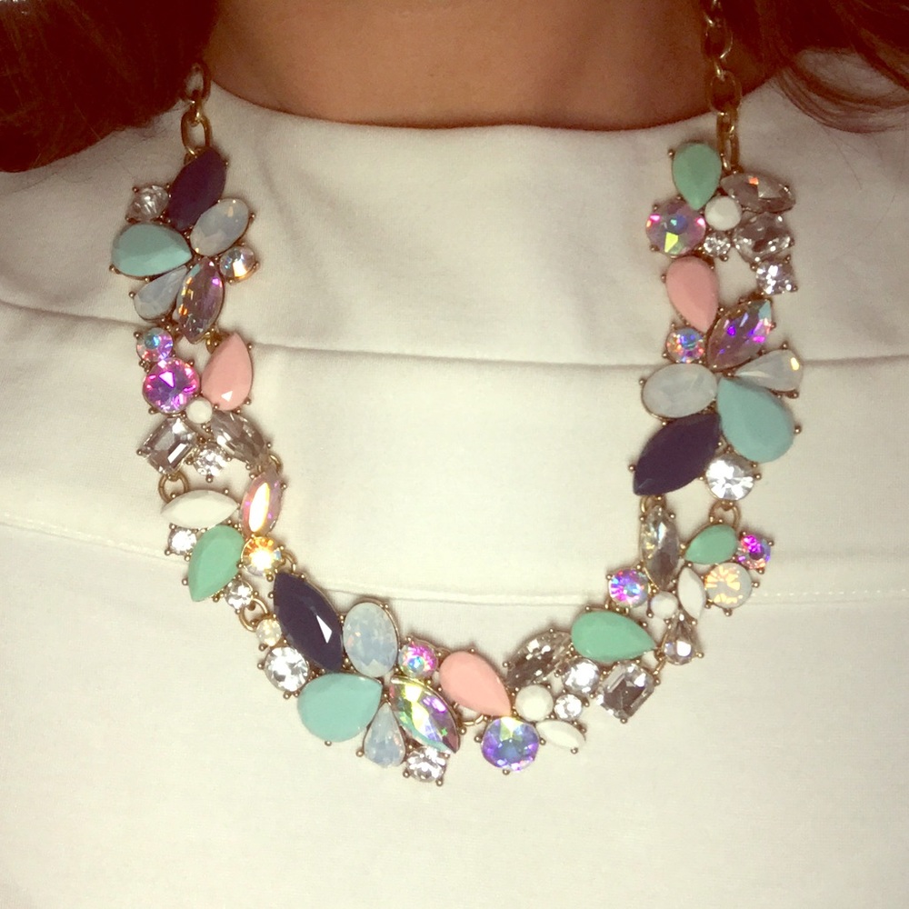 J. Crew Factory NWOT Mixed Stones Necklace