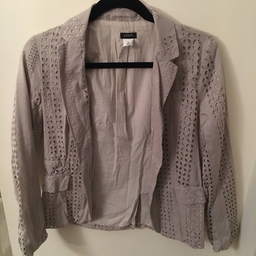 J. Crew Eyelet Blazer