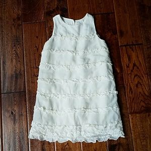 Jcrew silk and corton ruffle dress