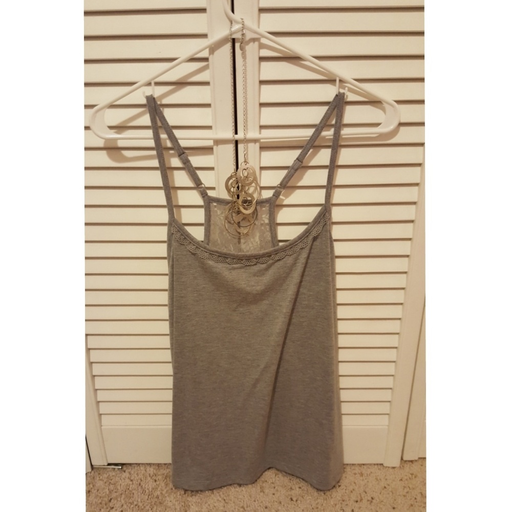 Lacy Tank Top + Necklace