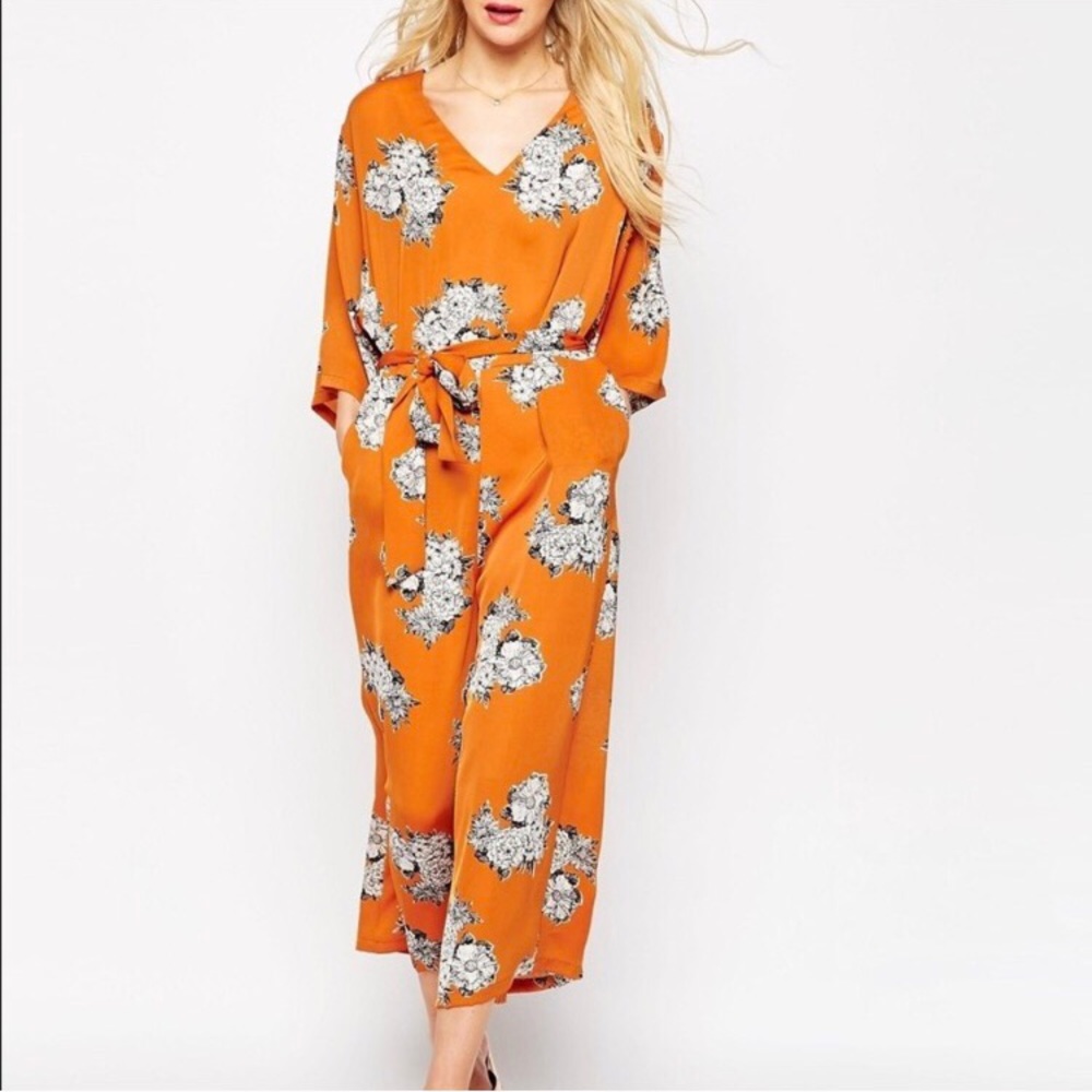 ASOS Belted Kimono Jumpsuit - Size 2