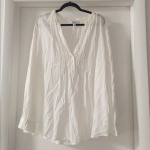 WHITE LINEN TOP