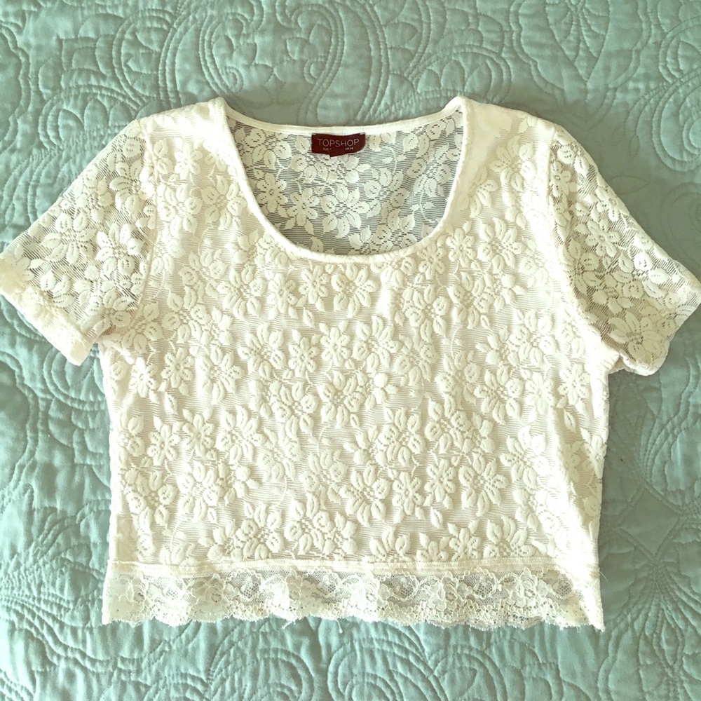 White Topshop Crop Top