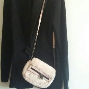 Milly pink fur crossbody purse/clutch