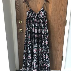 Black floral Lani maxi dress
