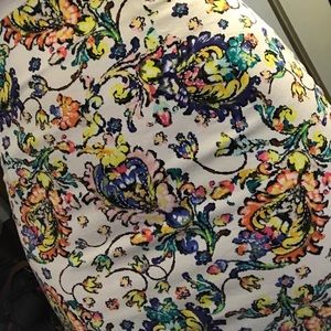 Zara Floral Print Pencil Skirt