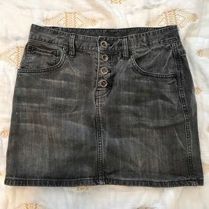 Madewell Black Denim Mini Skirt