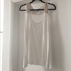 WHITE SEQUIN TANK