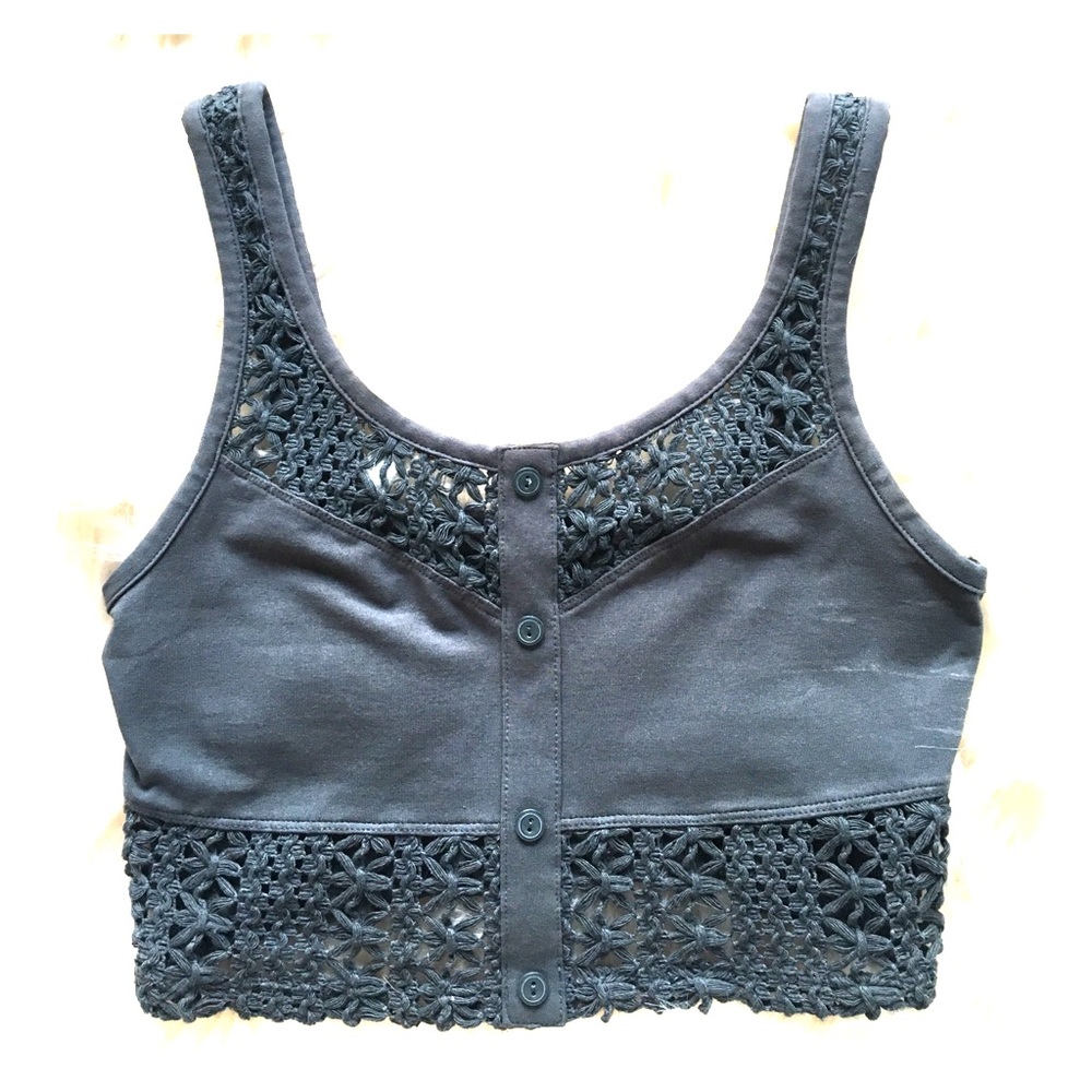 Navy Crop Top