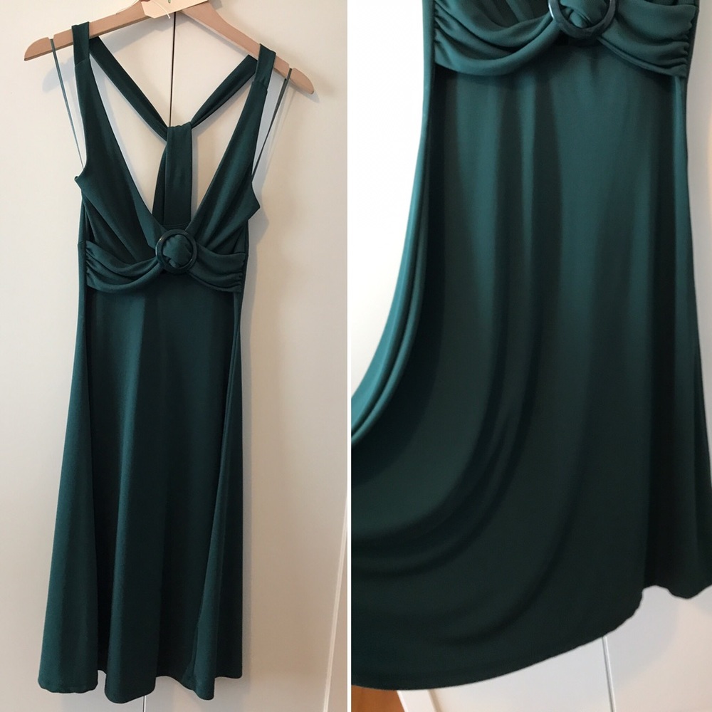 Dark Green Halter Dress from H&M