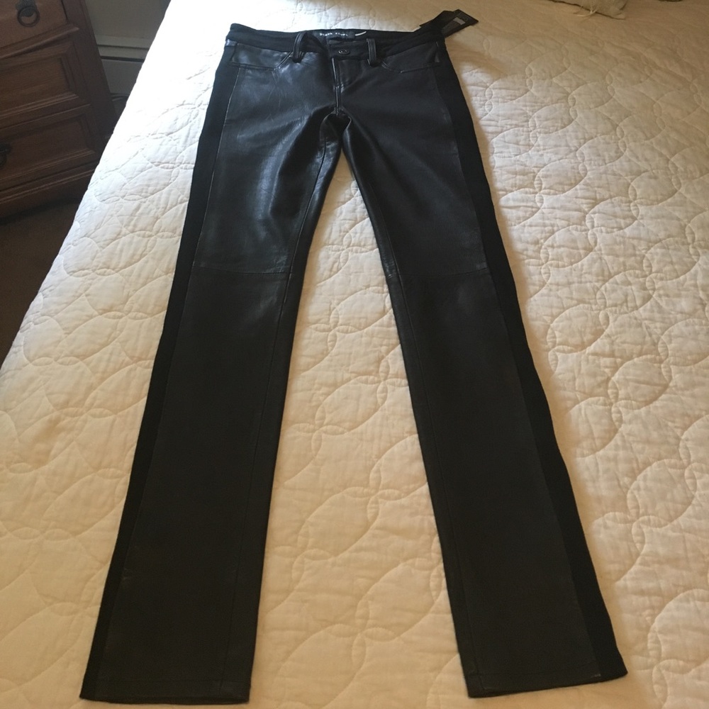 Size 4 Black genuine leather pants
