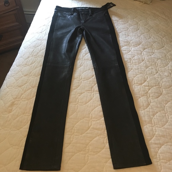 Size 4 Black genuine leather pants