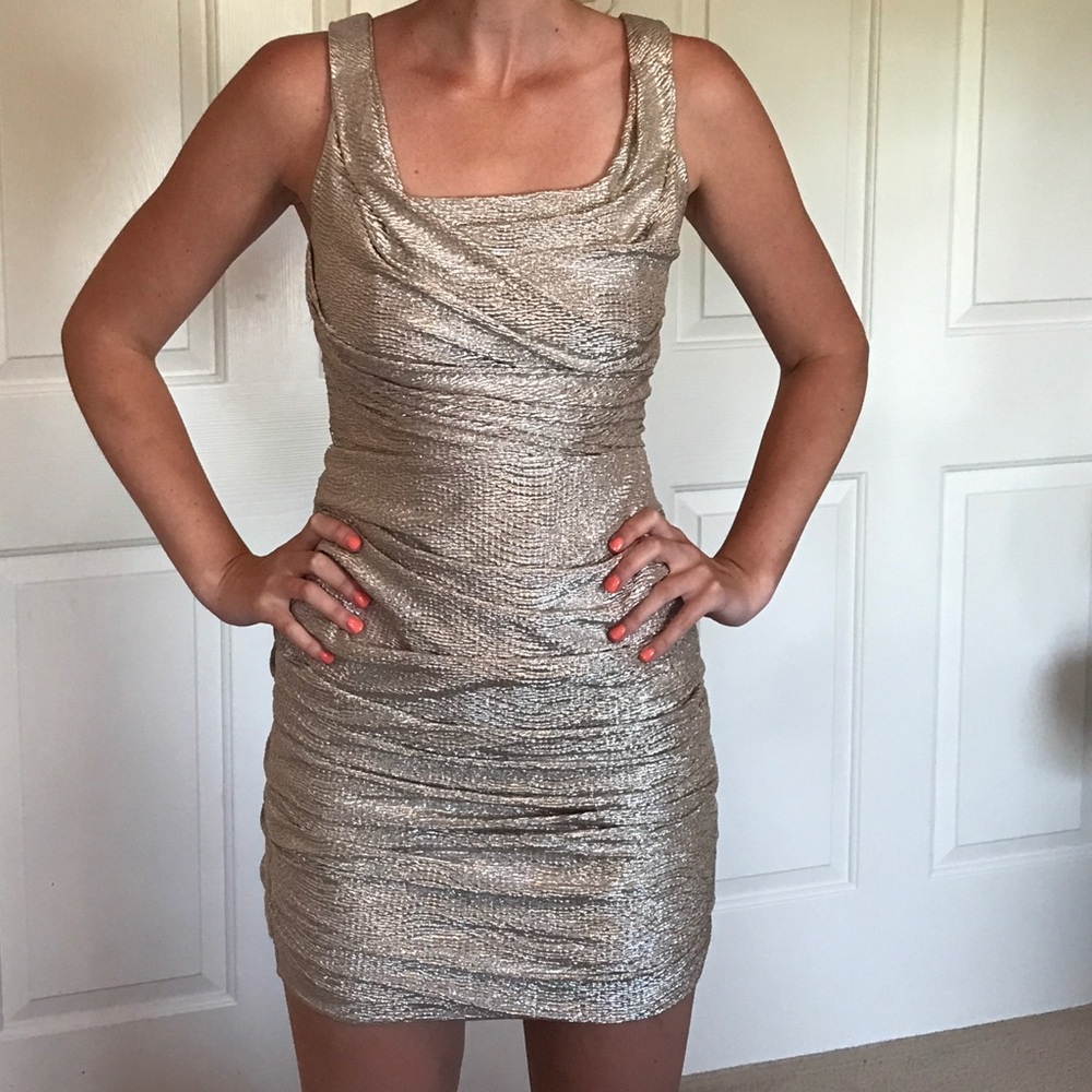 EXPRESS silver formal dress! Only worn twice!