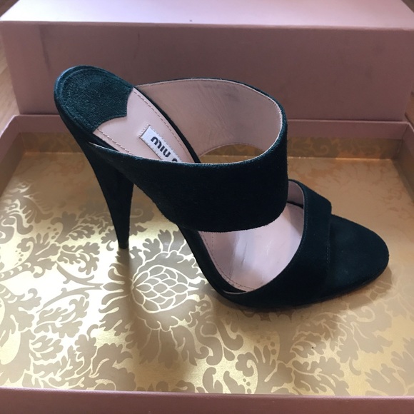 Miu Miu calzature donna double band suede sandal - Picture 2 of 5